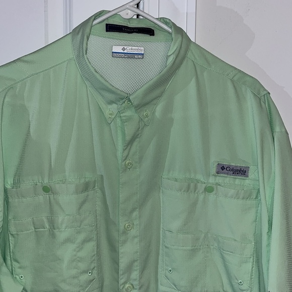 Columbia Other - Lime Green Bonefish Omni shade Tamiami fishing SS UPF 30+ PFG shirt XL spots